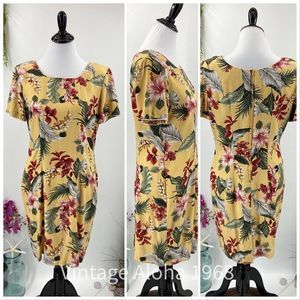 Vintage Liberty House Muumuu/Tiki Dres Young Hawaii